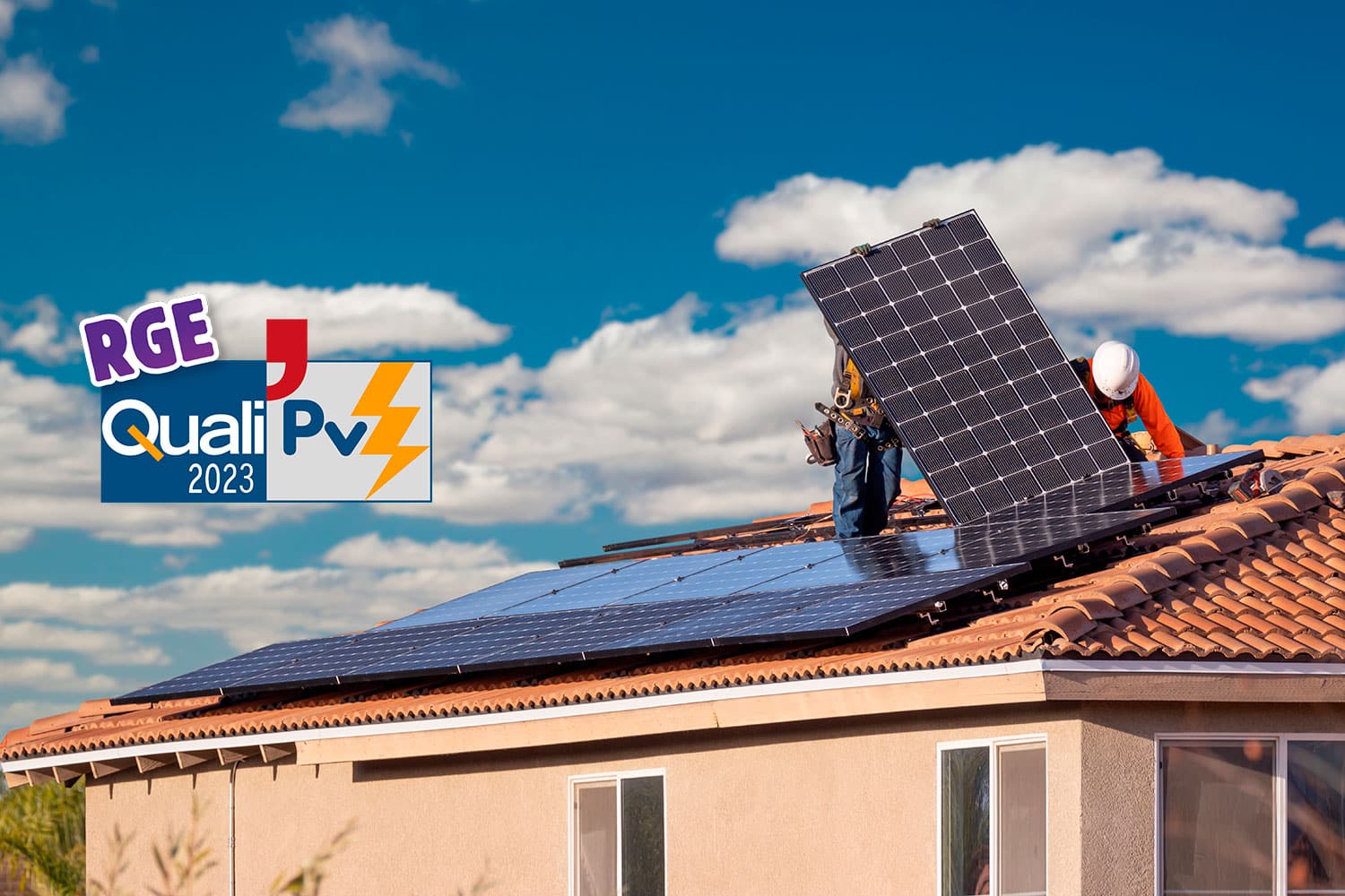 Logo certification QualiPV pour installateurs de panneaux solaires